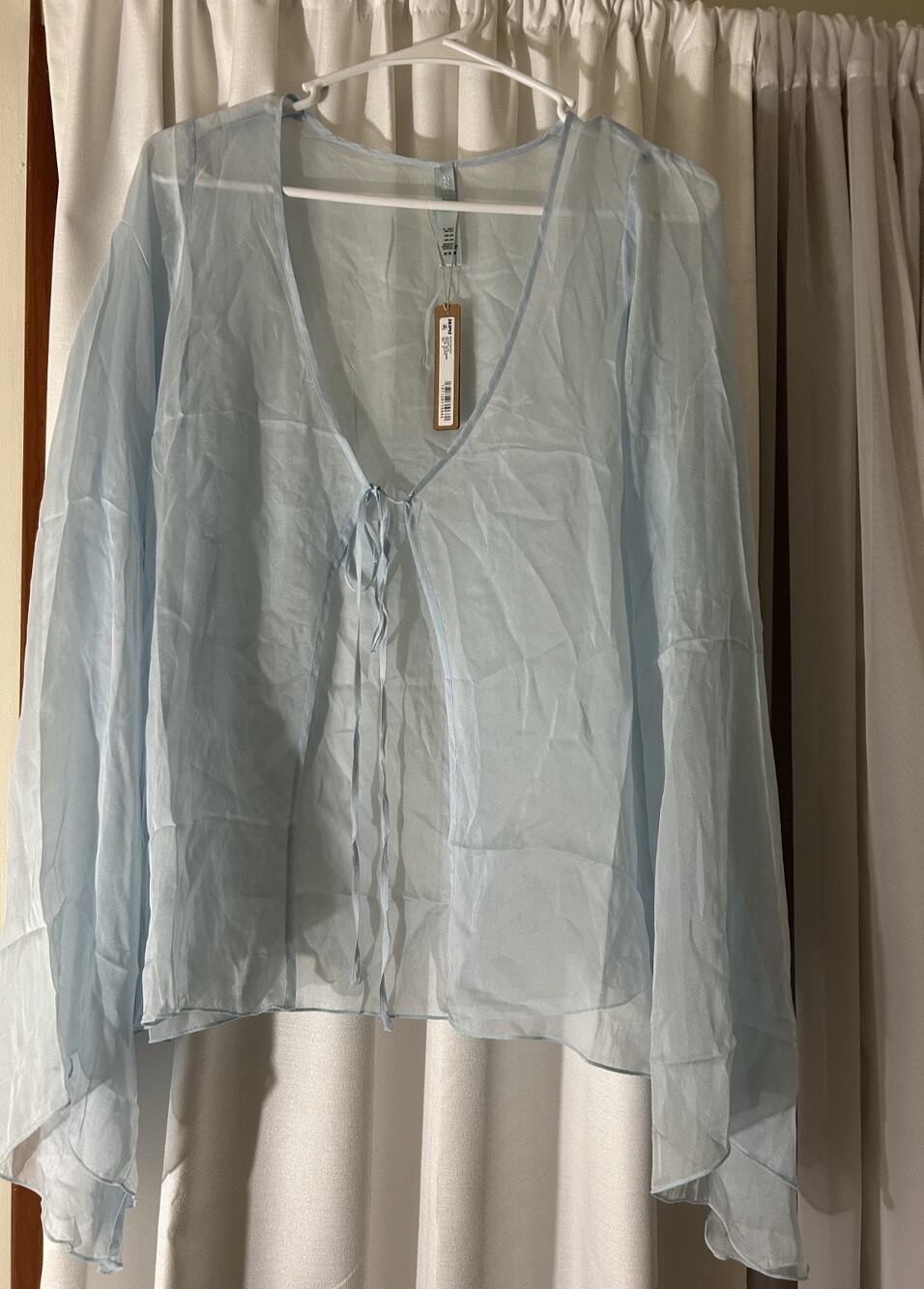 Skims NWT Romance Tie Front Tie Celeste Size Medium